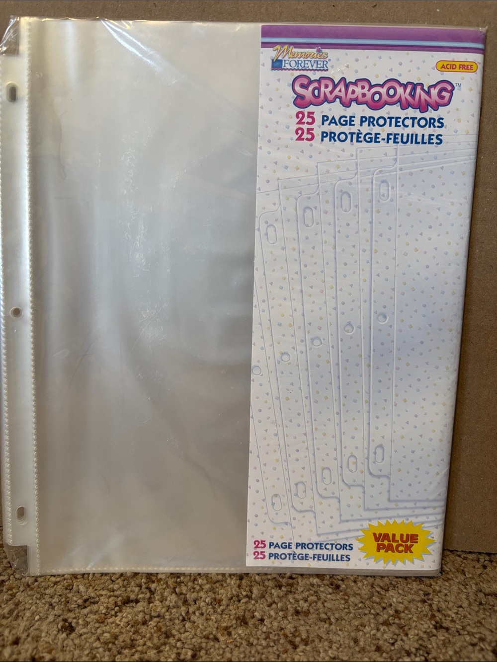 NEW Clear Scrapbooking Page Protectors - 25 Pack